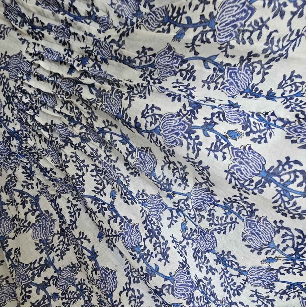 🇨🇵 Isabel Marant Etoile White & Blue Godrana Mini Dress - Picture 12 of 16